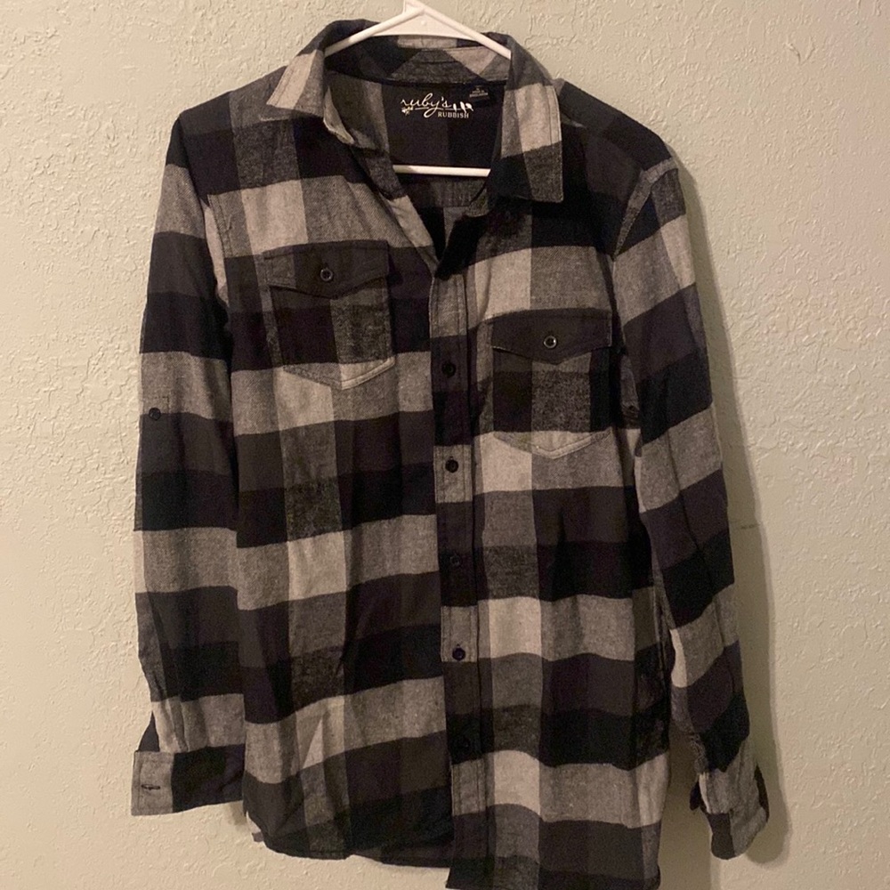 Long sleeve flannel fall themed shirt